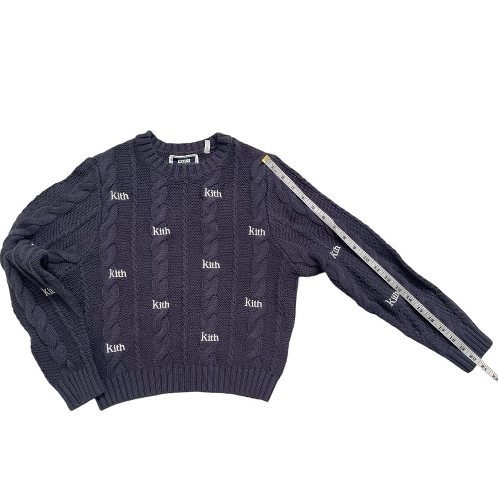 KITH KIDS CABLE KNIT‎ SWEATER NAVY - Picture 5 of 6